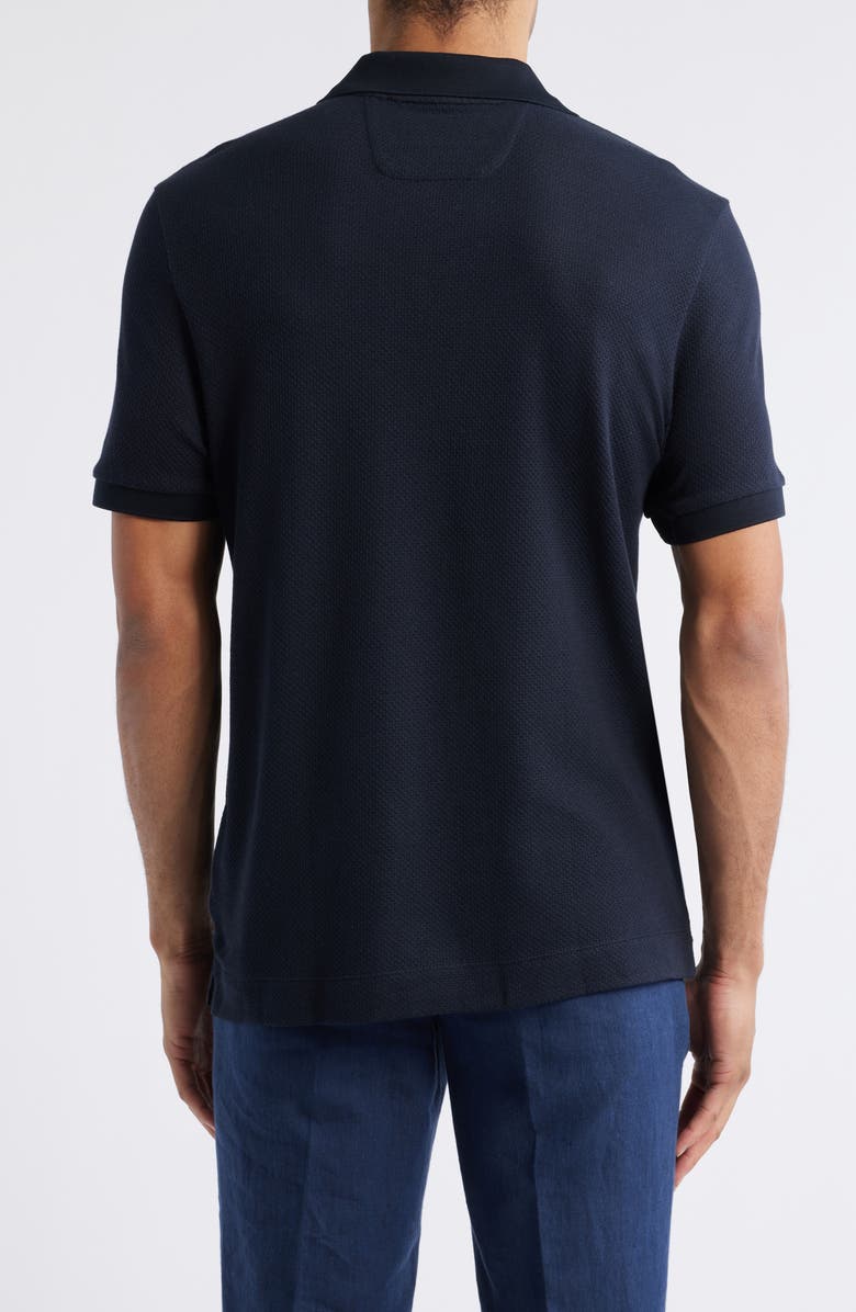 BOSS Parson Cotton & Silk Polo, Alternate, color, Dark Blue