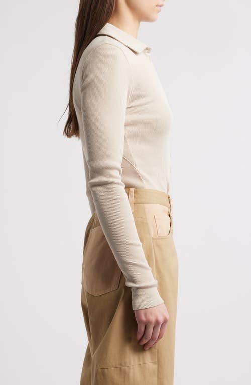 Rag & Bone The Essential Rib Long Sleeve Polo