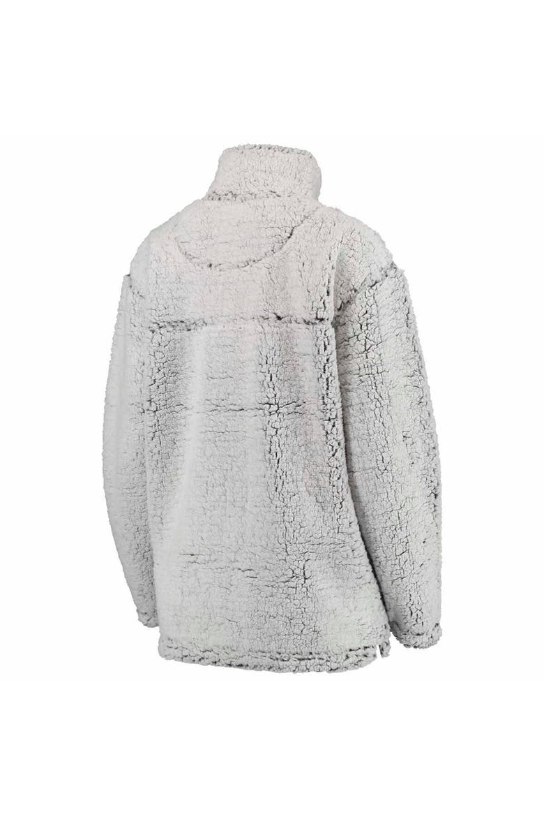 Women's G-III 4Her by Carl Banks Gray Washington Commanders Sherpa Quarter-Zip Jacket, Alternate, color, Gray