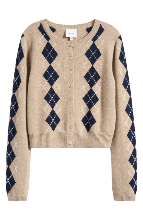 Reformation Clara Cashmere & Wool Crew Cardigan In Neutral