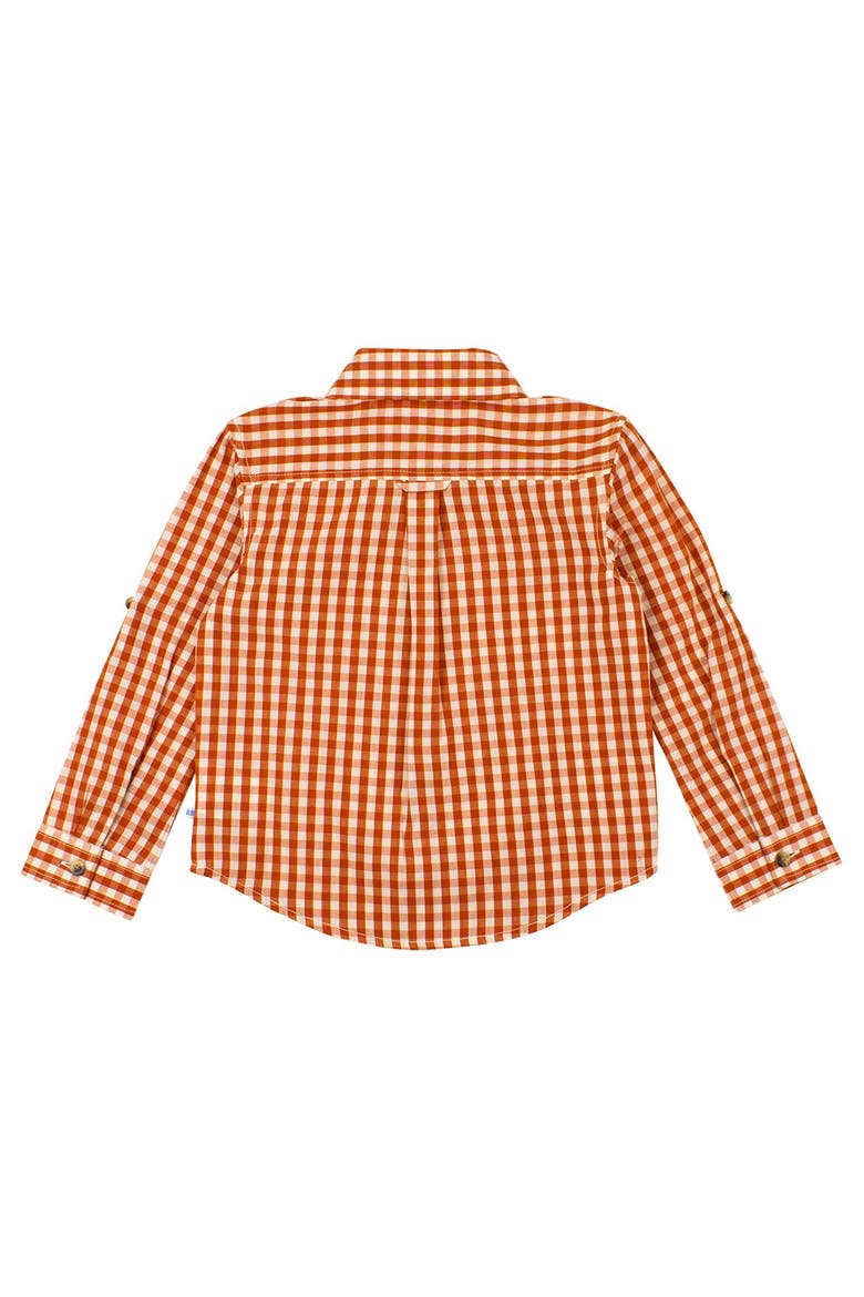 Toddler Boys Long Sleeve Button Down Shirt, Alternate, color, Classic Rust Gingham