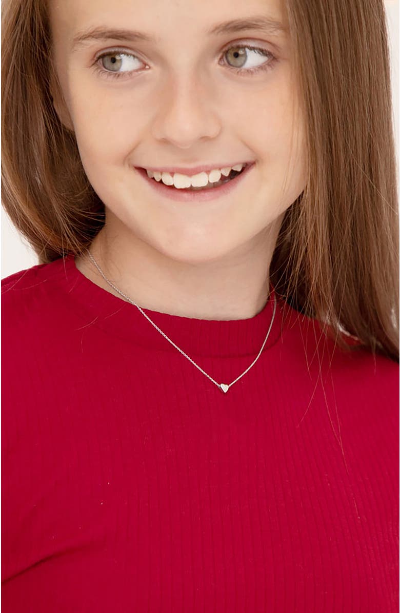 In Season Jewelry Dainty Puffed Heart Necklace, Alternate, color, 