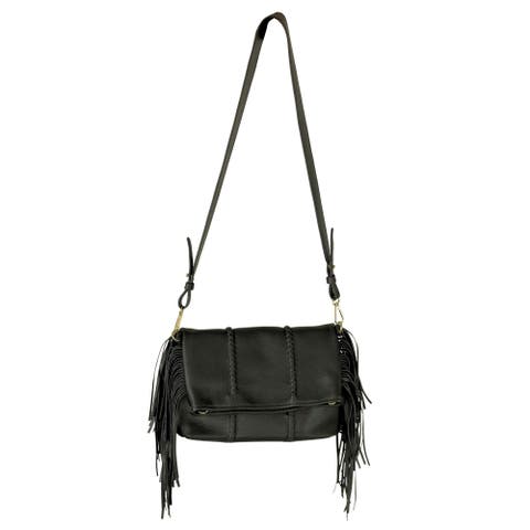 Medium Fringe Leather Crossbody Messenger