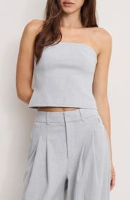 Good American Essential Suiting Strapless Top