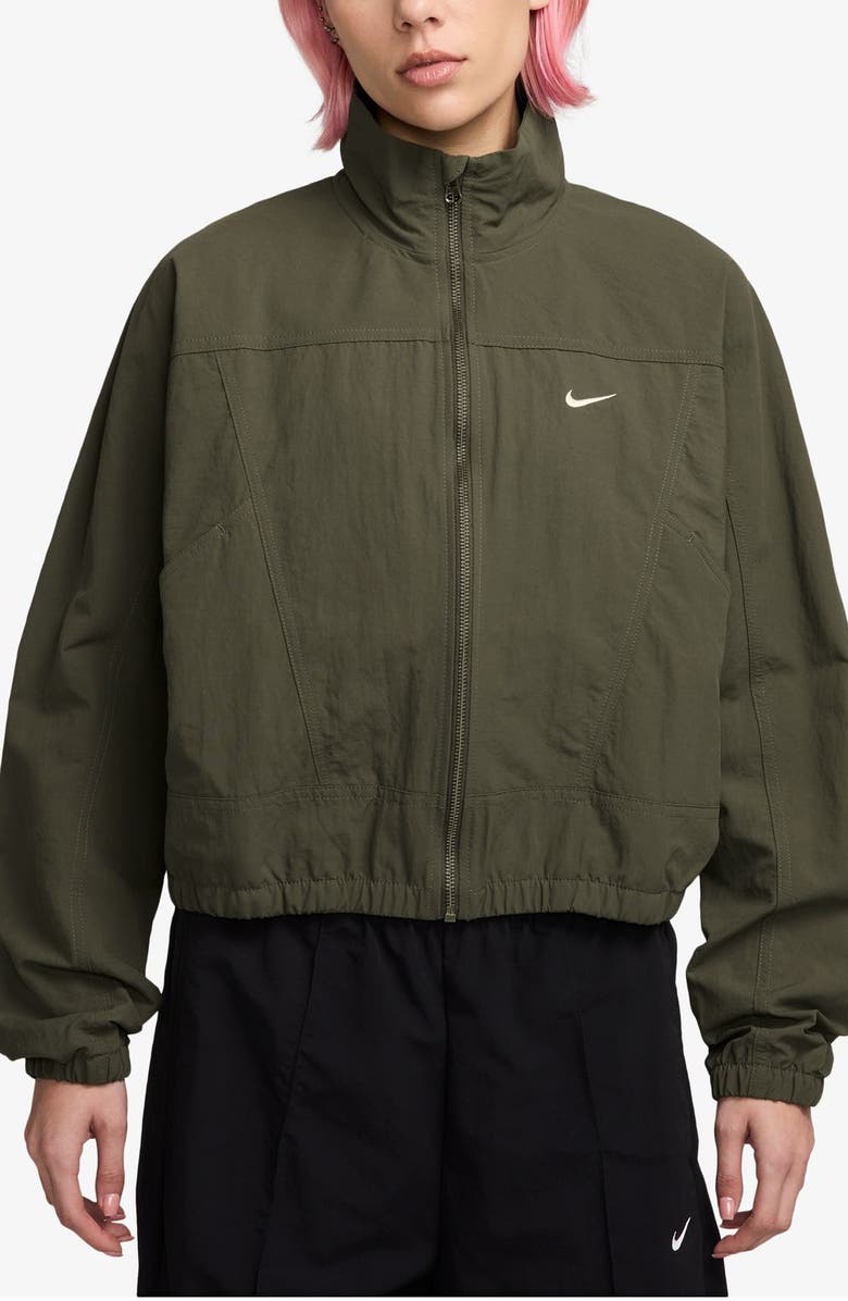 Nike Everything Woven Repel UV Protection Jacket, Main, color, Medium Olive/ Sail