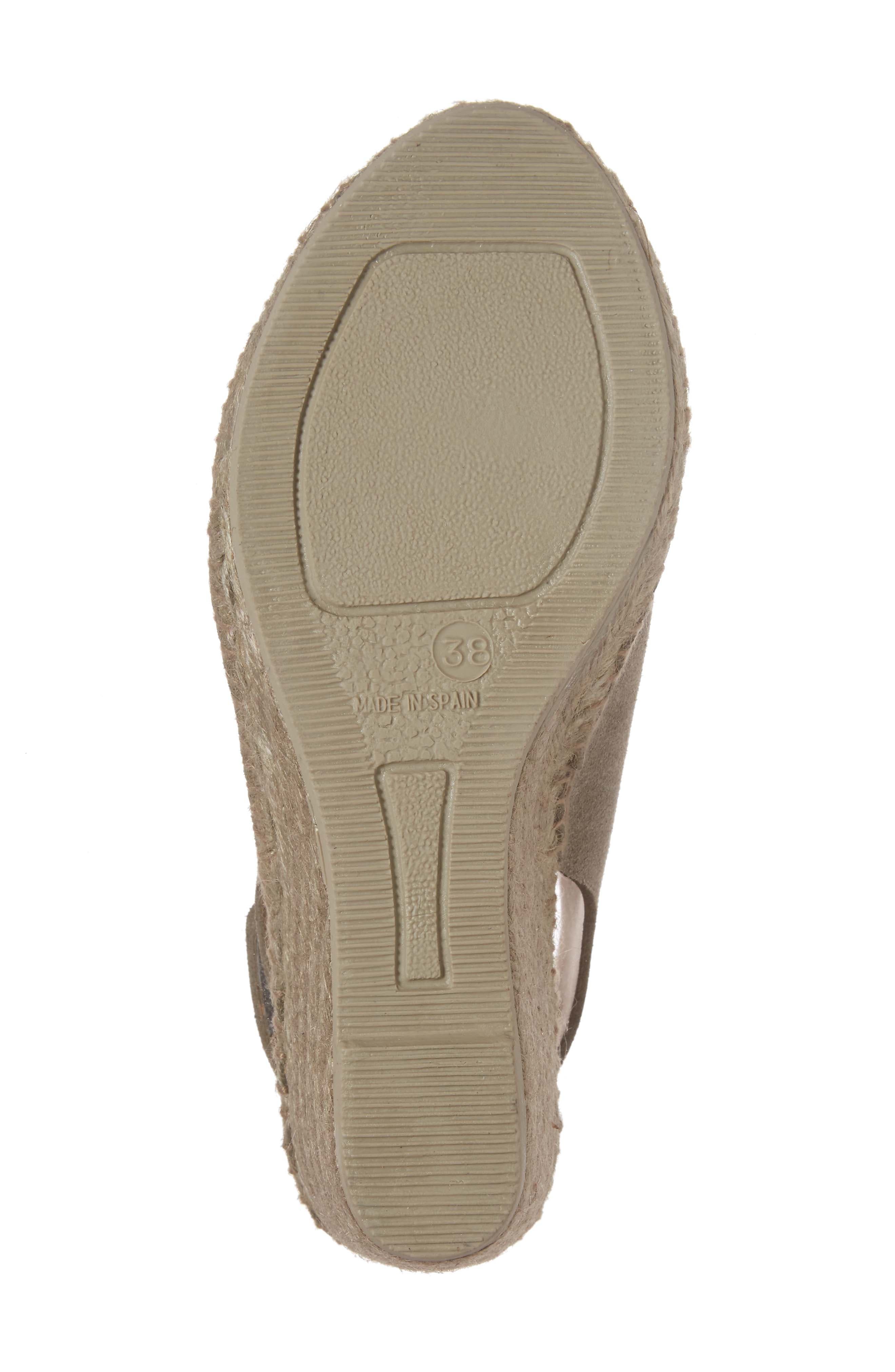 'Download' Suede Wedge Espadrille Sandal, Alternate, color, GREY