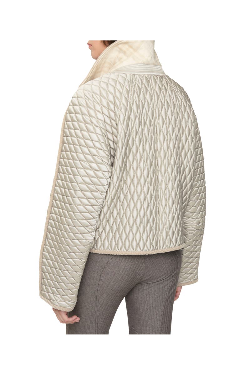 Burberry Cropped Quilted Nylon Floriston Jacket, Alternate, color, Wisp Grey