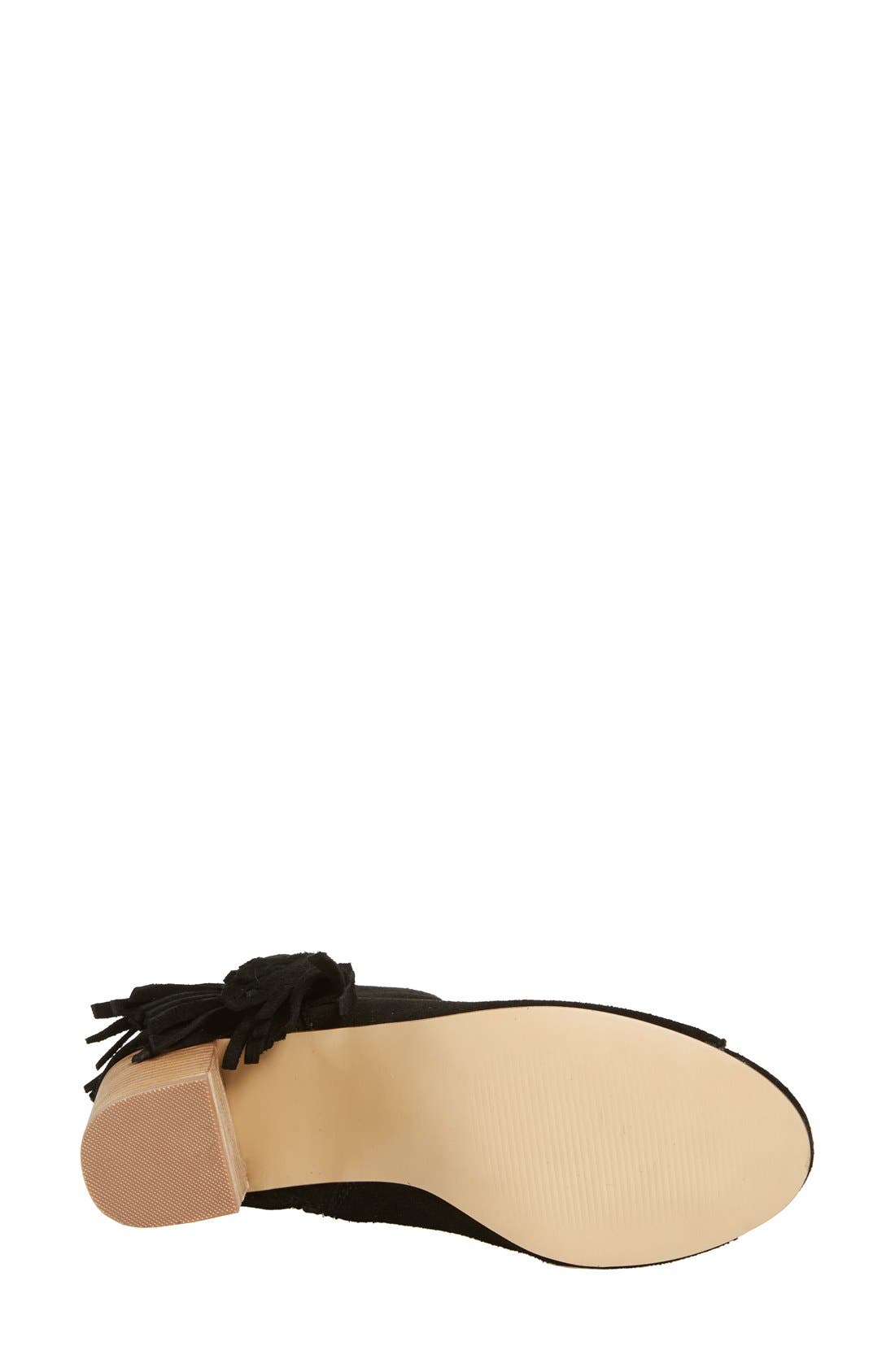 'Erika' Bootie (Women), Alternate, color, BLACK SUEDE