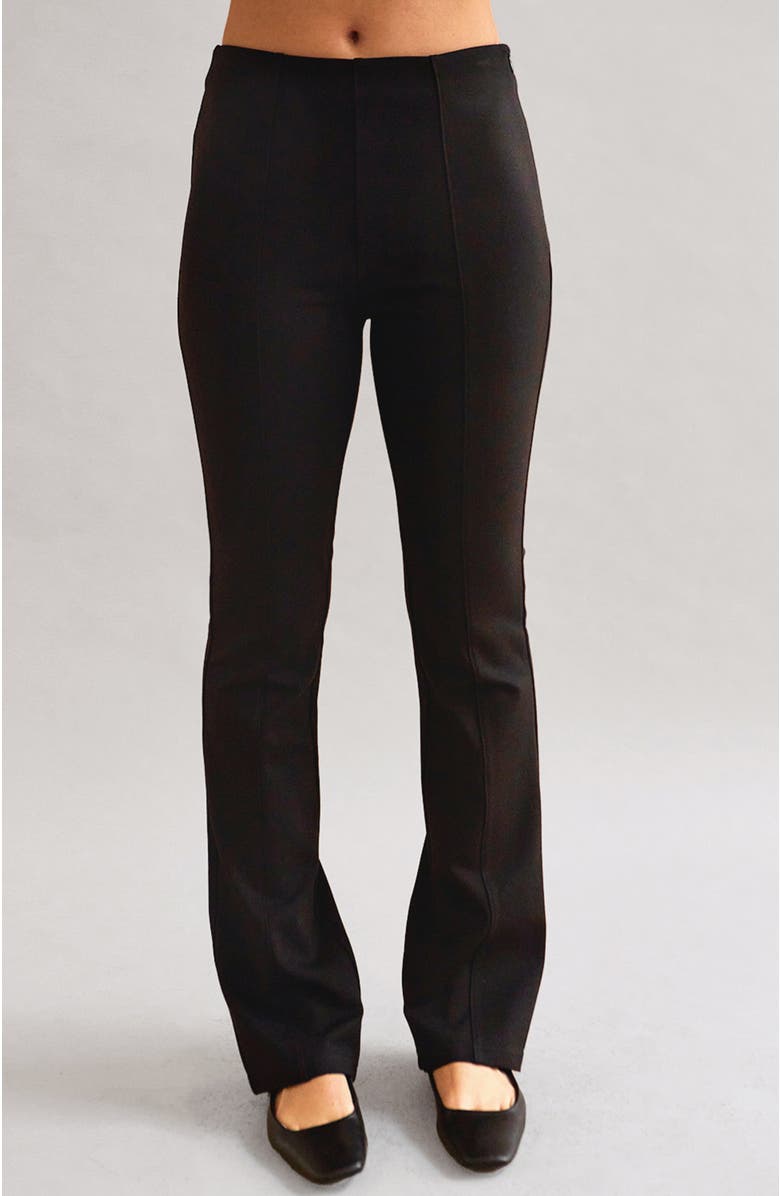 CRESCENT Knit Flare Pants, Main, color, Black