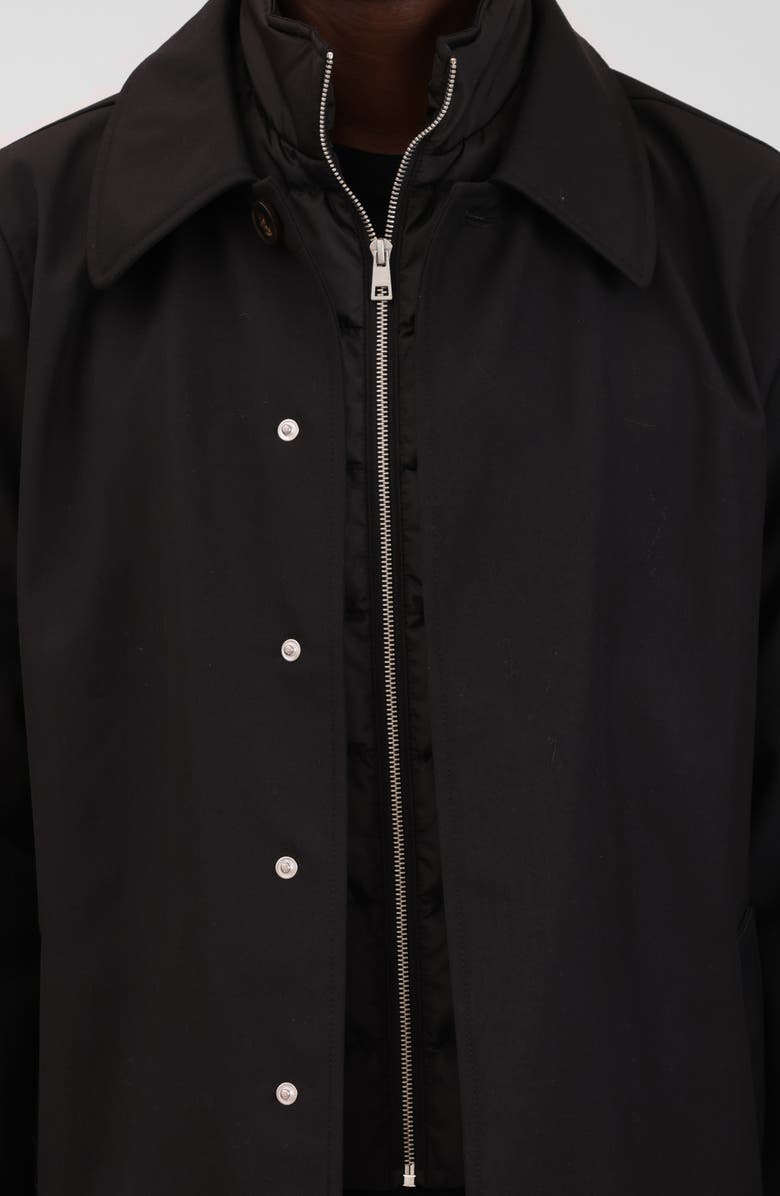 Bagatelle Mackintosh with Removable Quilted Bib, Alternate, color, Black