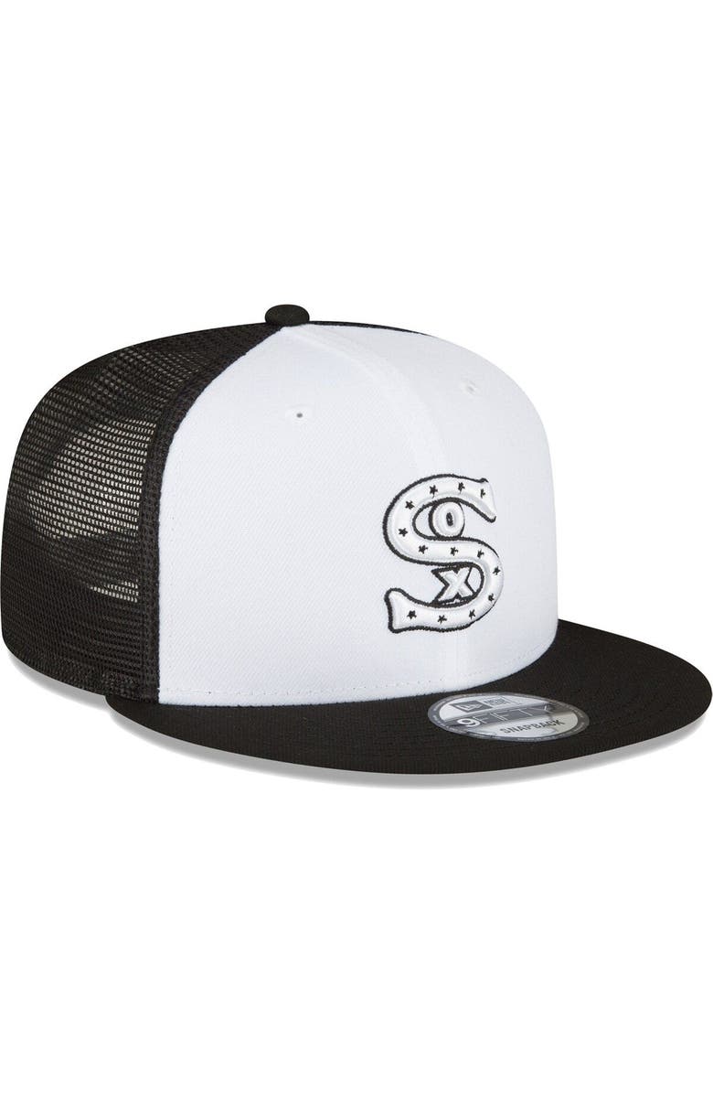 New Era Men's New Era Black/White Chicago White Sox 2023 On-Field Batting Practice 9FIFTY Snapback Hat, Alternate, color, White
