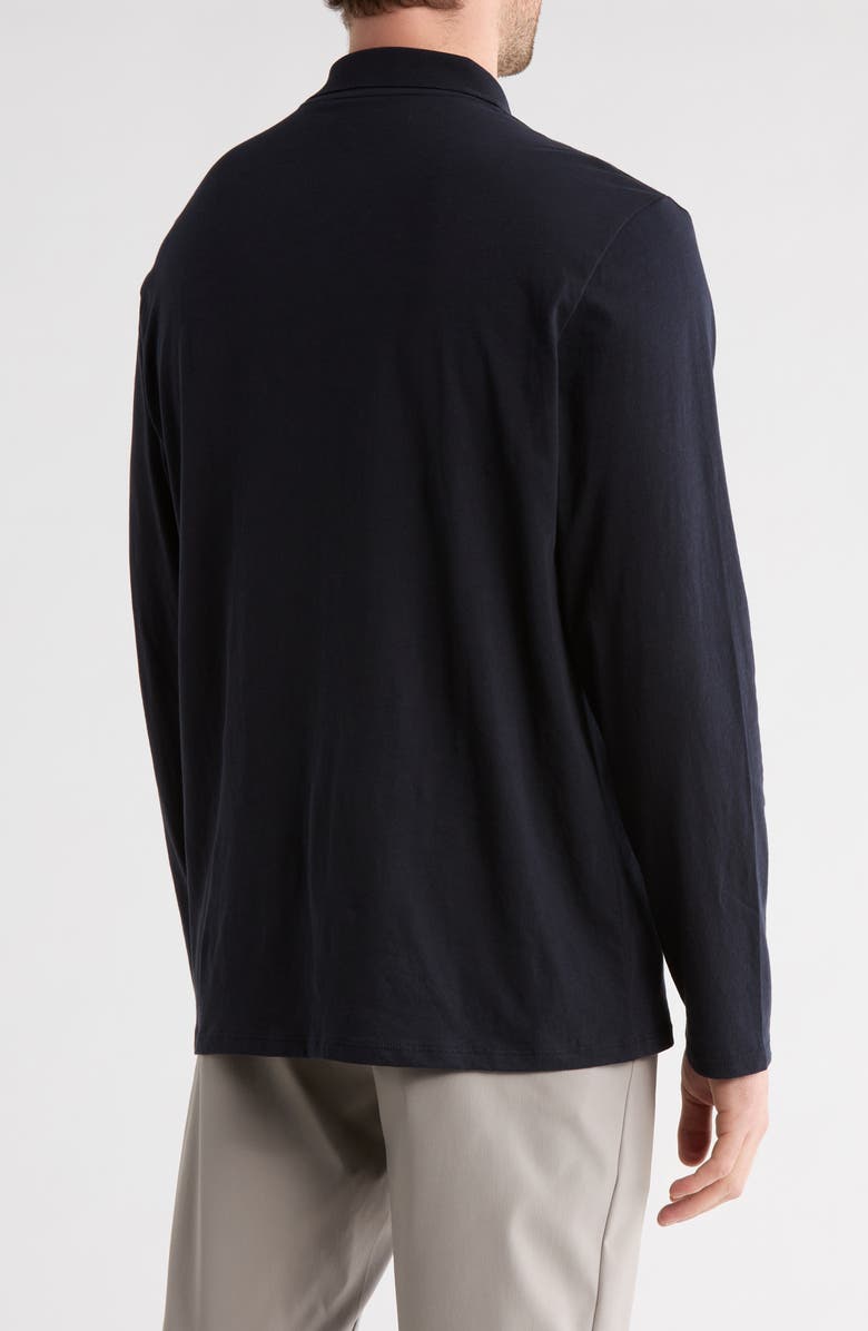 Vince Long Sleeve Knit Polo, Alternate, color, Coastal