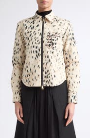 Moncler Animalier Print Zip Front Shirt