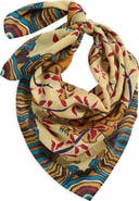 Drake's Tiger Print Wool & Silk Bandana