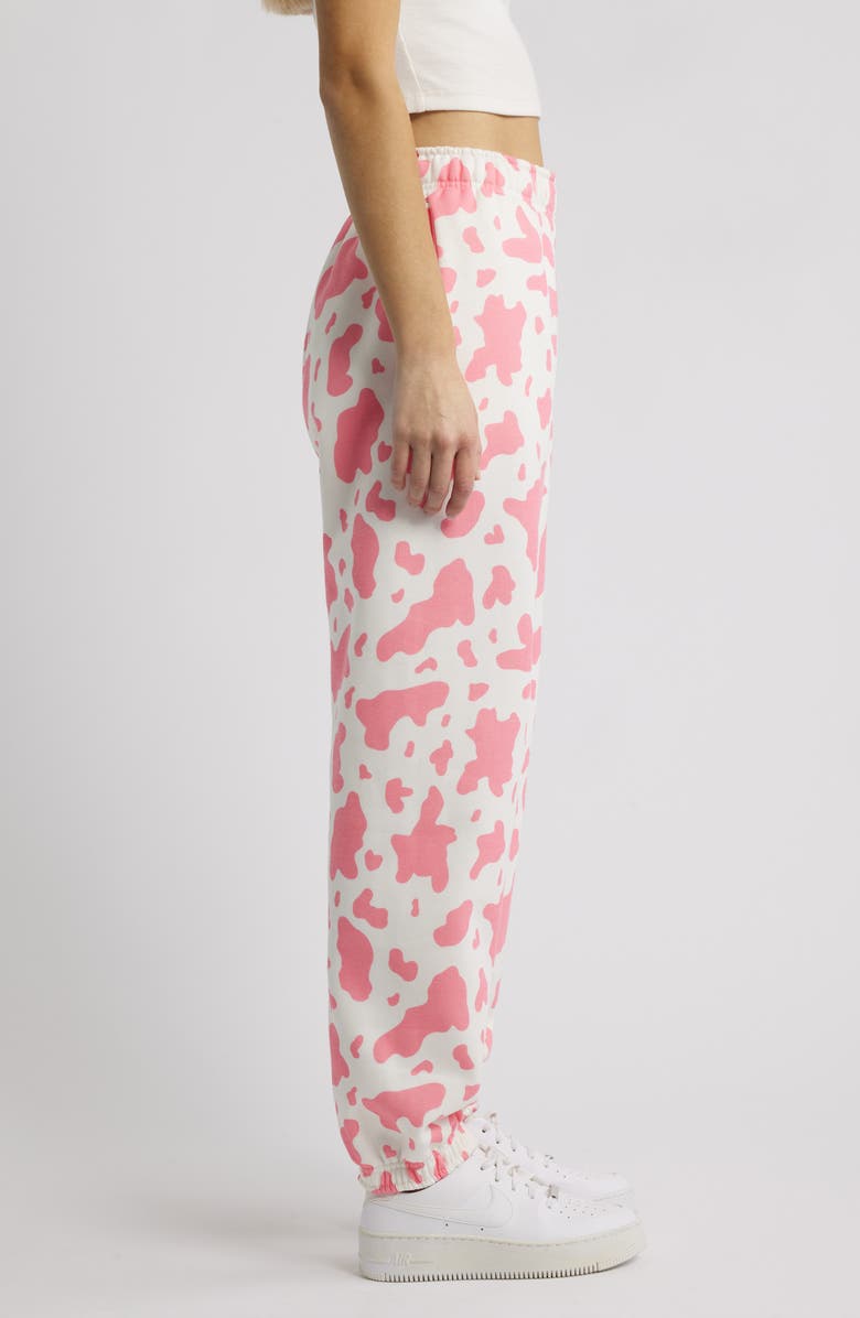 HAPPY CAMP3R Sweet Cow Joggers, Alternate, color, Cream/Pink