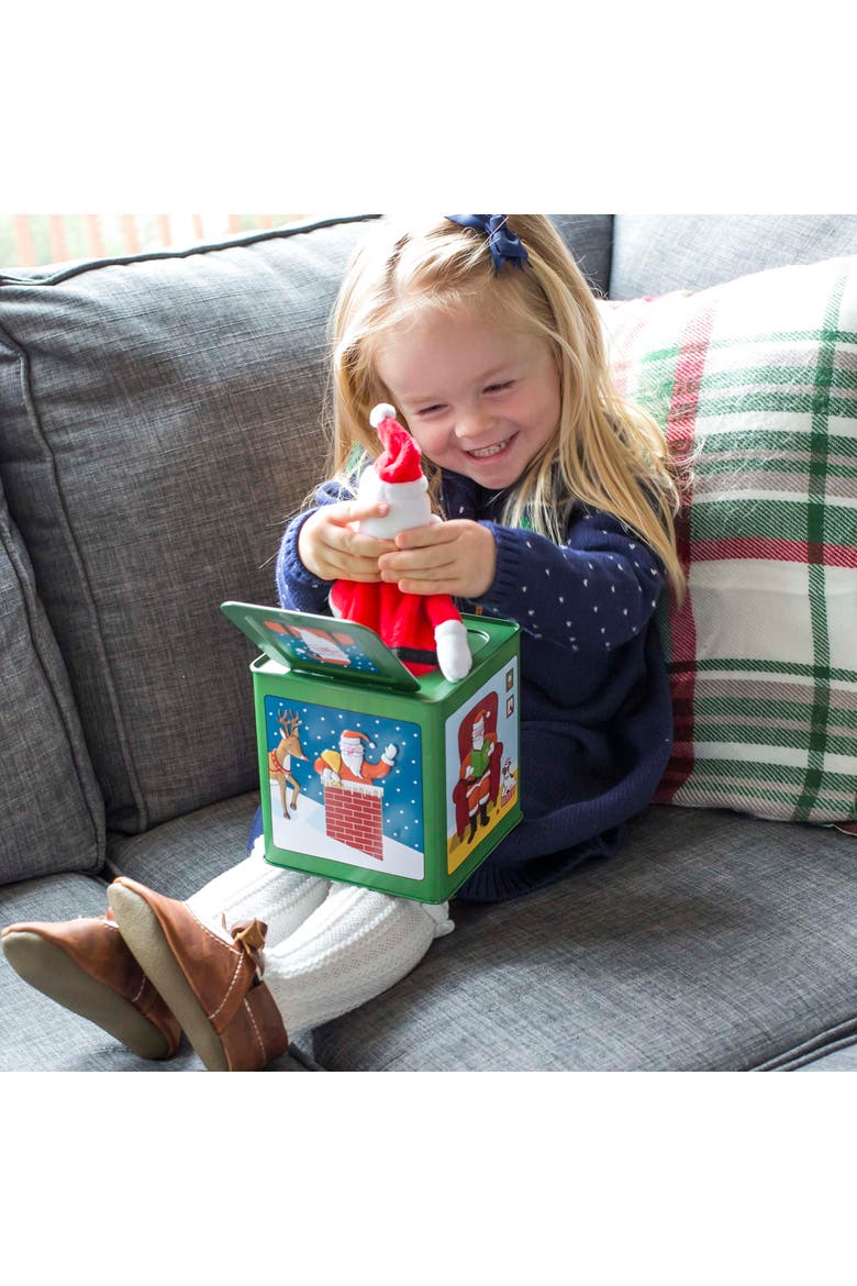 Santa Jack in The Box Toy, Alternate, color, Multicolored