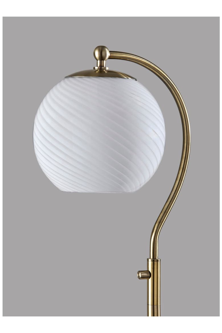 Swirl Antiqued Brass Floor Lamp, Alternate, color, ANTIQUE BRASS