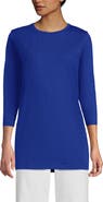 Lands' End 3/4 Sleeve Cotton Supima Tunic