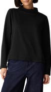Eileen Fisher Funnel Neck Long Sleeve Top