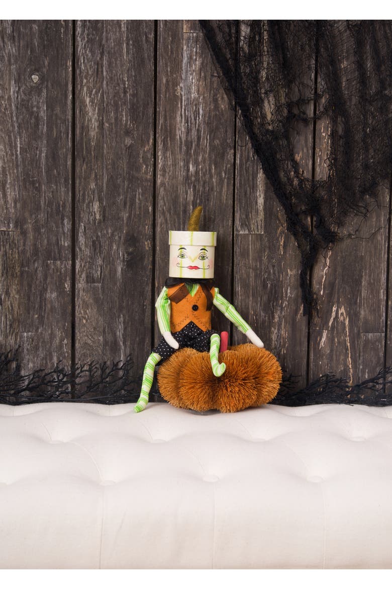 Slim Tim Pumpkin Halloween Joe Spencer Gathered Traditions Figurine, Alternate, color, Orange