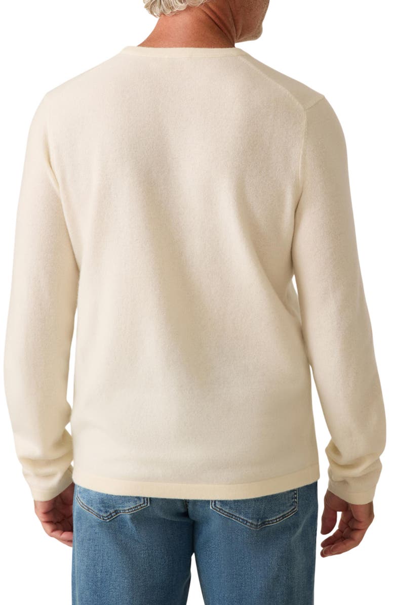 Faherty Cashmere Stripe Crewneck Sweater, Alternate, color, Coastal Cream