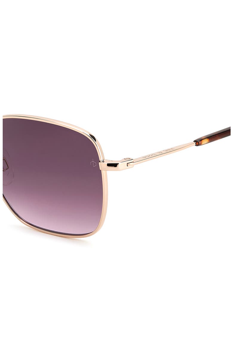 52mm Gradient Square Sunglasses, Alternate, color, RED GOLD/ GREY SHADED PINK