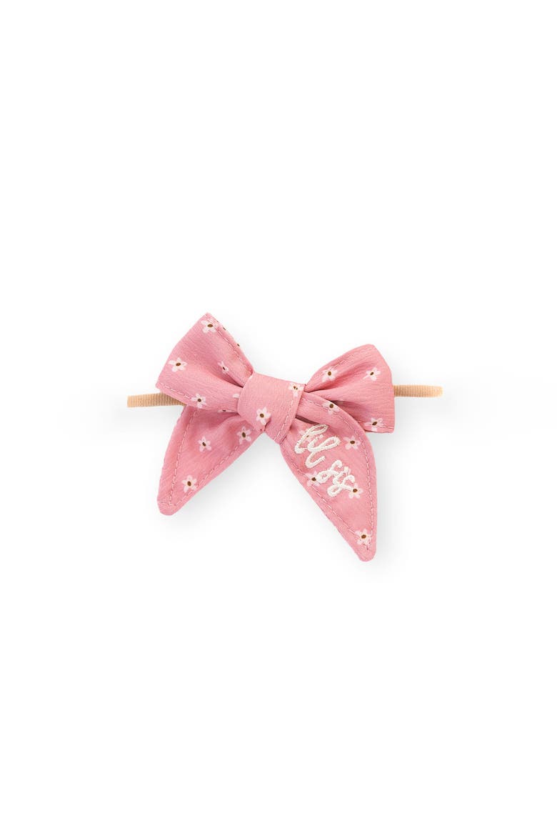 Lil Sis Bow Baby Headband, Main, color, Mauve