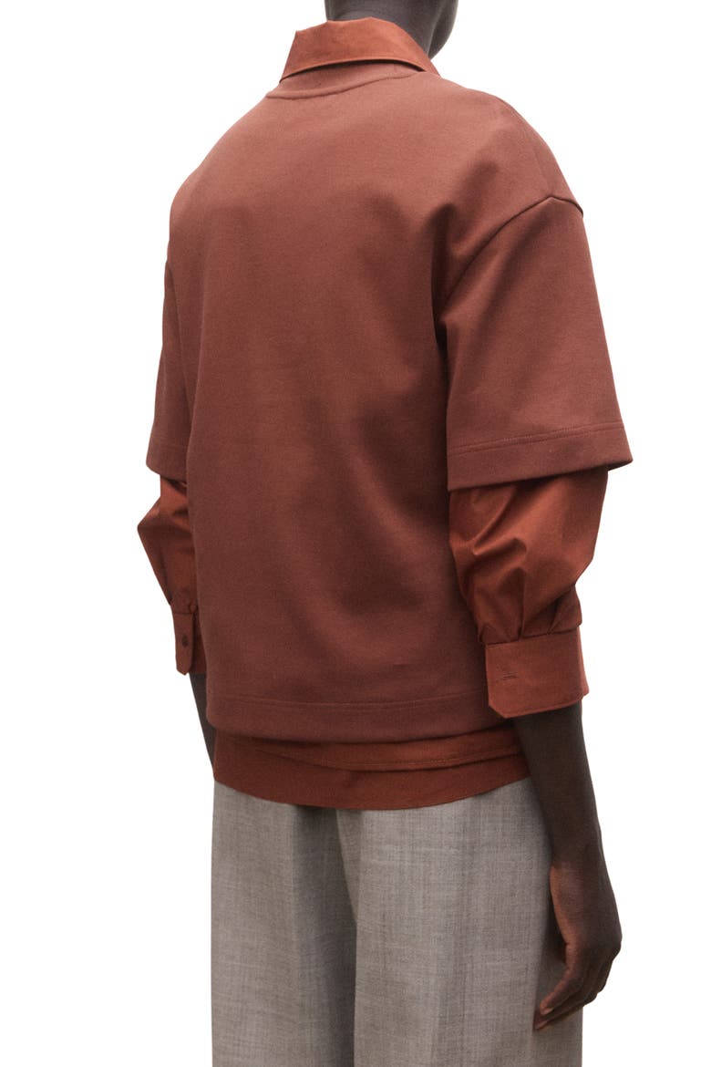 Cotton Blend T-Shirt, Alternate, color, RUSSET