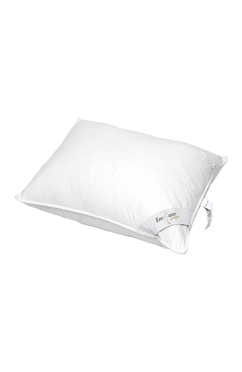 DePera Luxury European Down Firm Density King Size Feather Pillow - White, Main, color, 