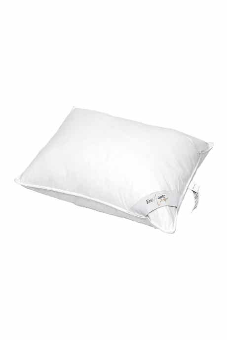 Luxury European Down Firm Density King Size Feather Pillow - White