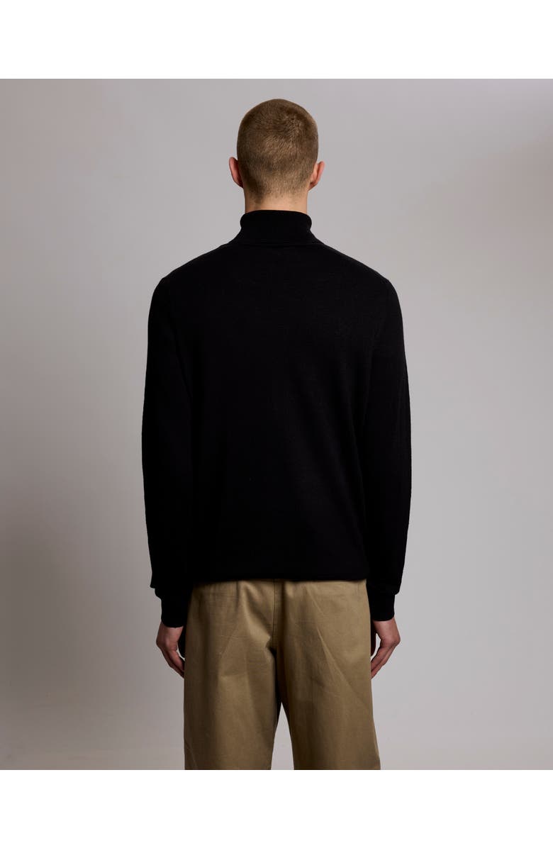 Lyle & Scott Cotton Merino Turtleneck Sweater, Alternate, color, Jet Black