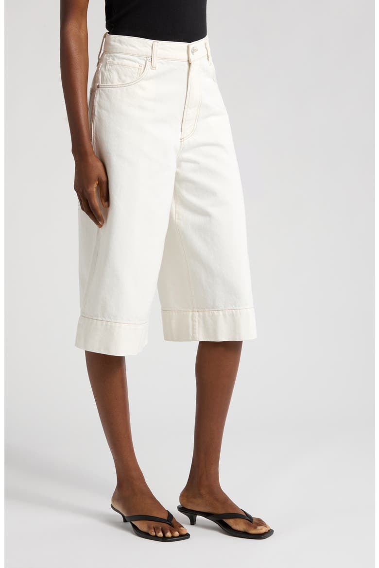 Eva Gaucho Wide Leg Jeans, Alternate, color, CONTRAST ECRU