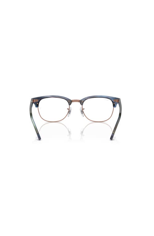 Ray Ban Ray-ban 51mm Square Optical Glasses In Blue