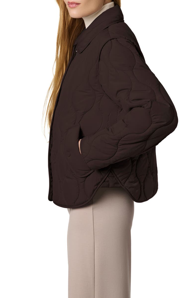 Bernardo Quilted Jacket, Alternate, color, Seal Brown