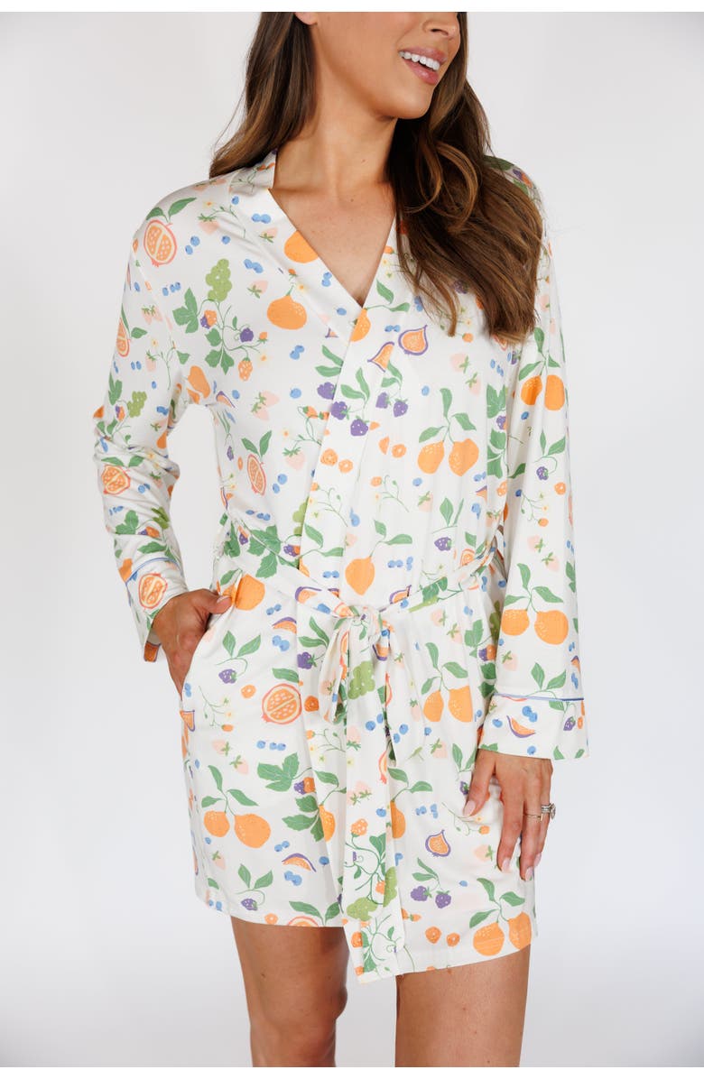 In My Sundays Short Robe, Alternate, color, Summer Spritz