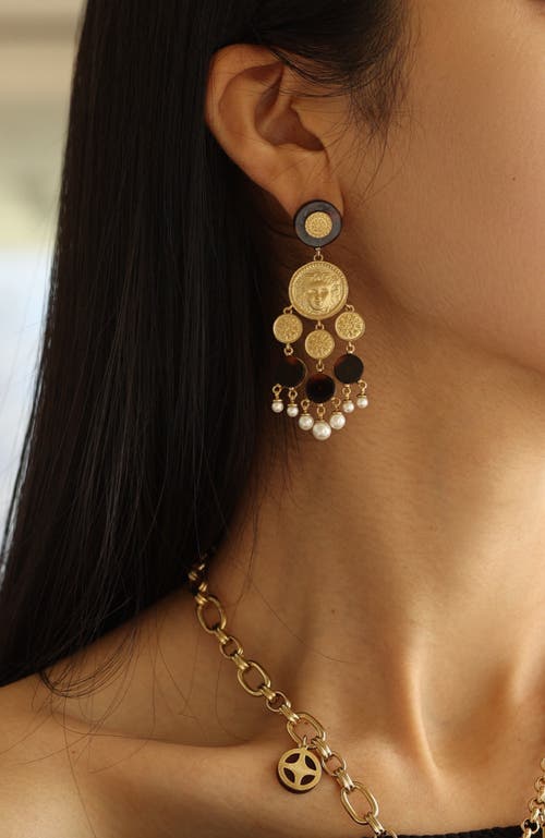 Rc Retro Chic Retro Coin Tassel Earrings In Gold