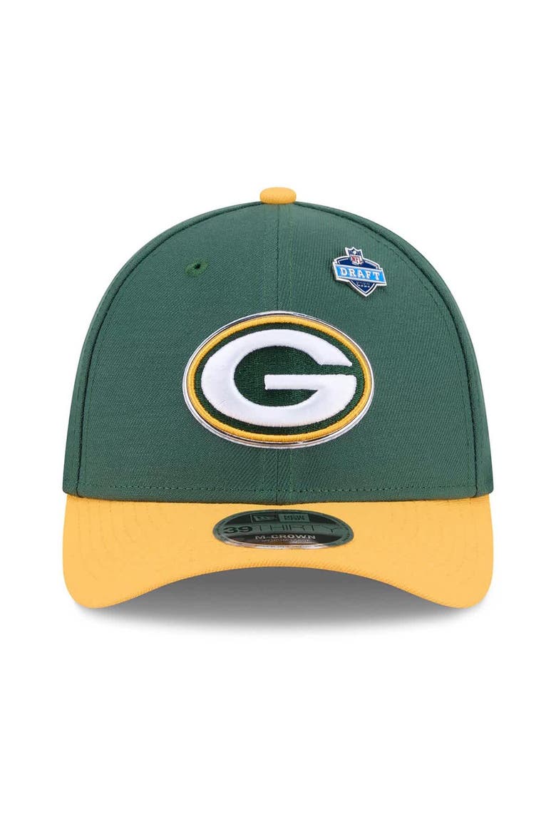 Men's New Era  Green/Gold Green Bay Packers 2026 NFL Draft 39THIRTY M-Crown Flex Hat, Alternate, color, Green