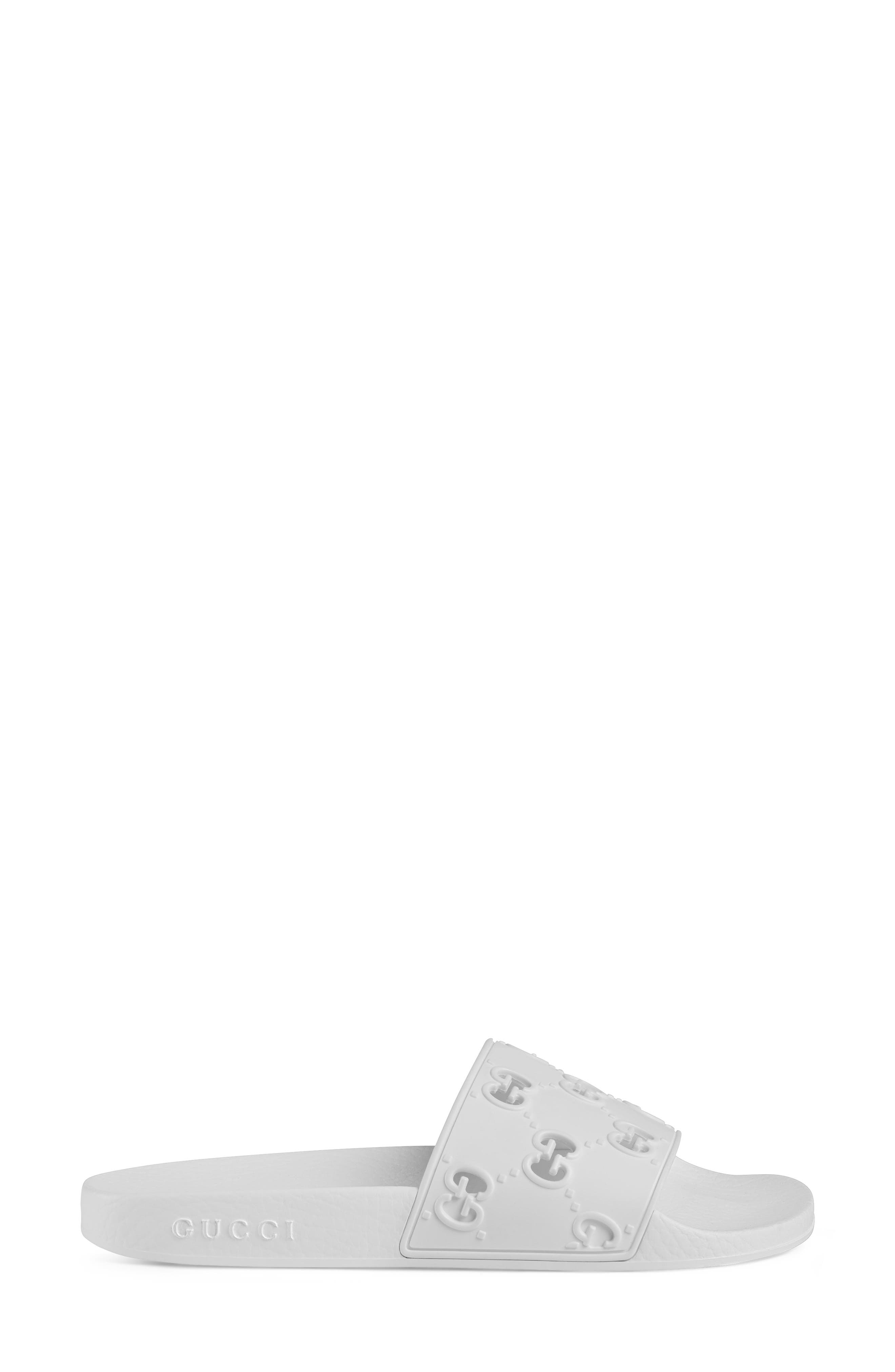 Pursuit GG Logo Slide Sandal, Alternate, color, GREAT WHITE