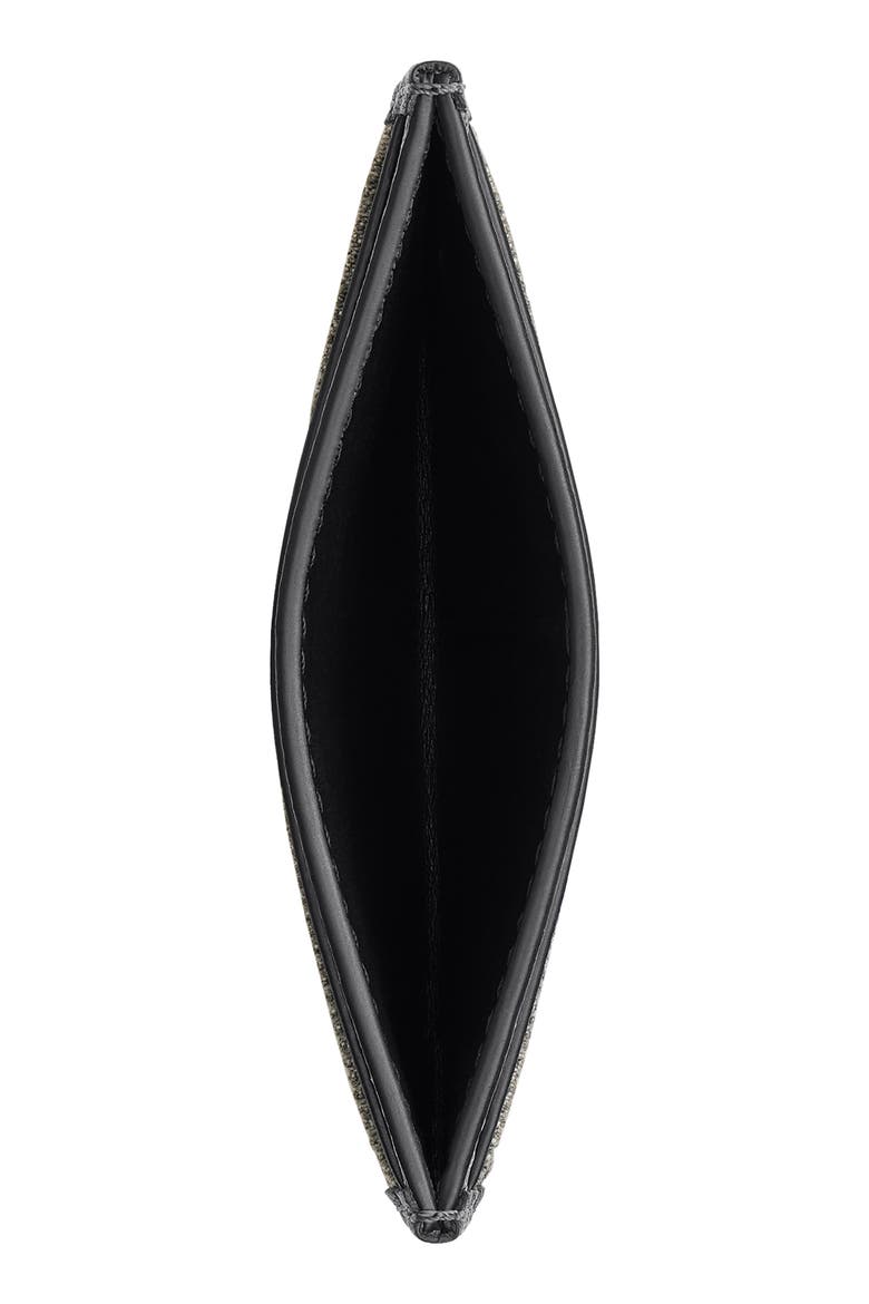 Essential Crystal Signature Denim Card Case, Alternate, color, LH/ BLACK