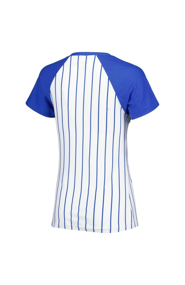 CONCEPTS SPORT Women's Concepts Sport White Los Angeles Dodgers Reel Pinstripe Top, Alternate, color,