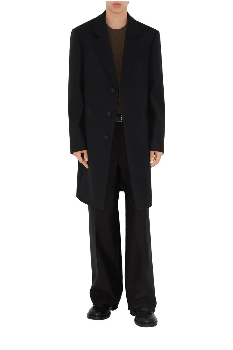 Wool Tailored Coat, Main, color, Black