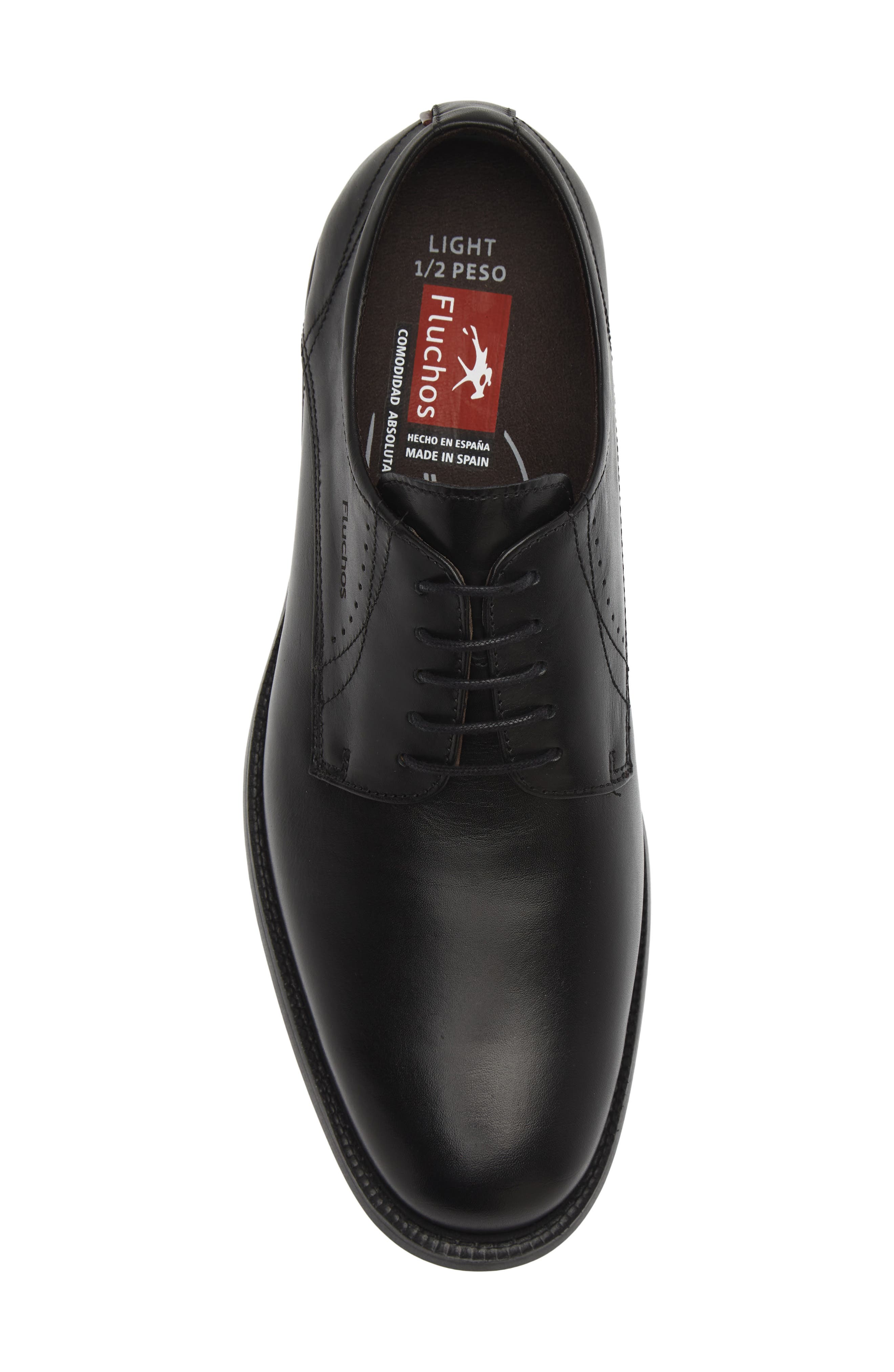 Adrien Plain Toe Derby, Alternate, color, BLACK