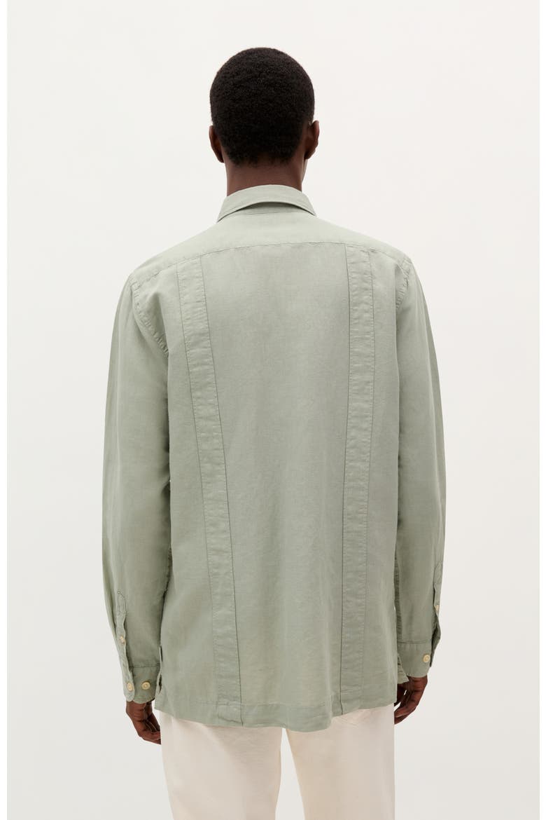 Nante G Linen Shirt, Alternate, color, LIGHTKHAKI