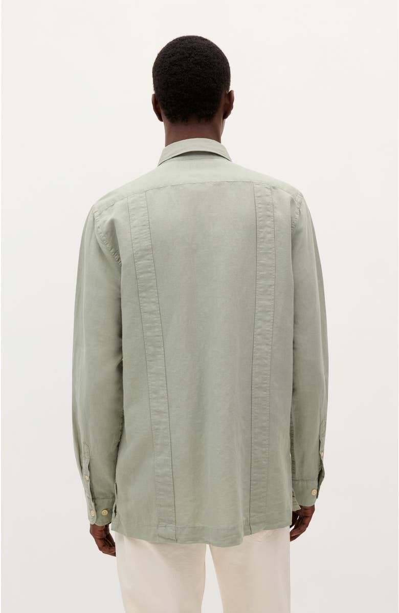 Scalpers Nante G Linen Shirt, Alternate, color, Lightkhaki