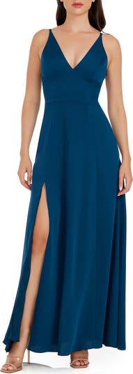 strapless open back dress Iris Sequin Gown – Dress the Population main image 0