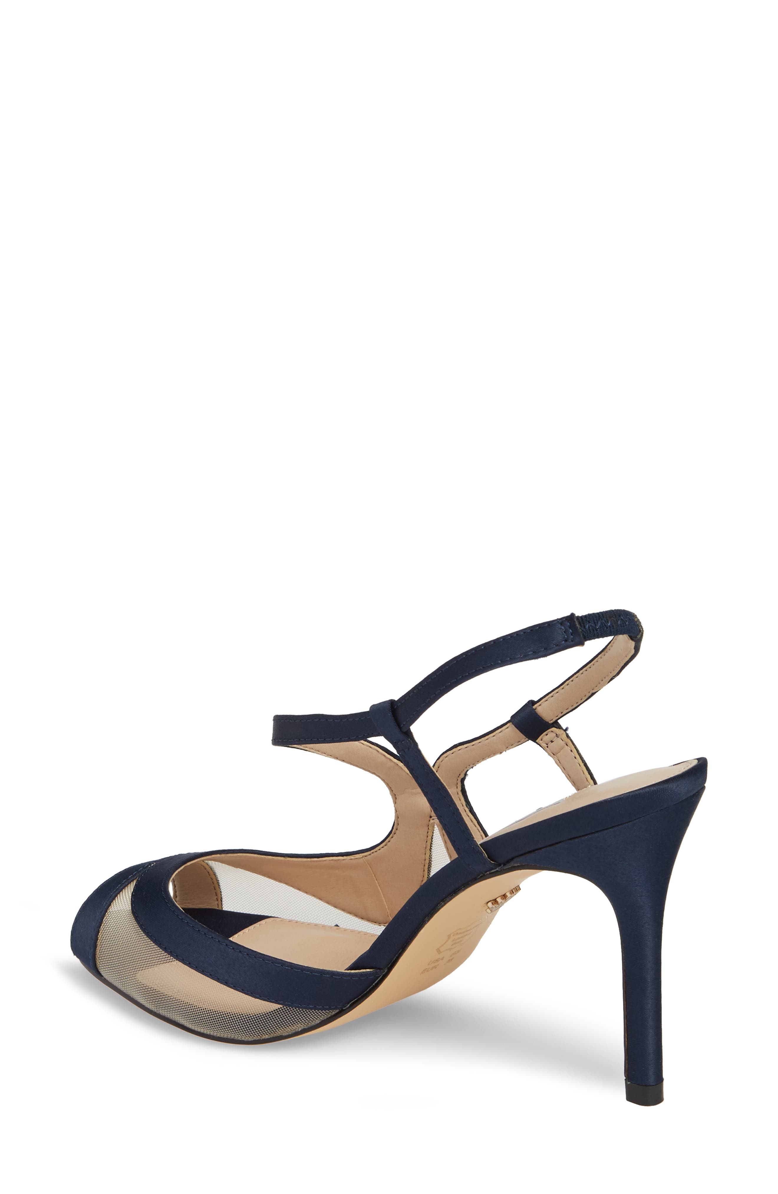 Regina Sandal, Alternate, color, NAVY SATIN