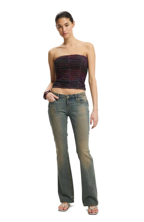 Cotton On Cara Corset Bandeau In Burgundy