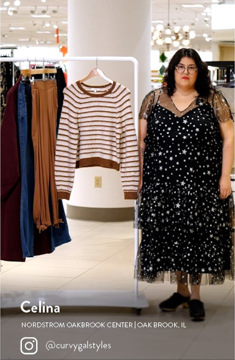 Maisie Sequin Stripe Sweater, sales video thumbnail