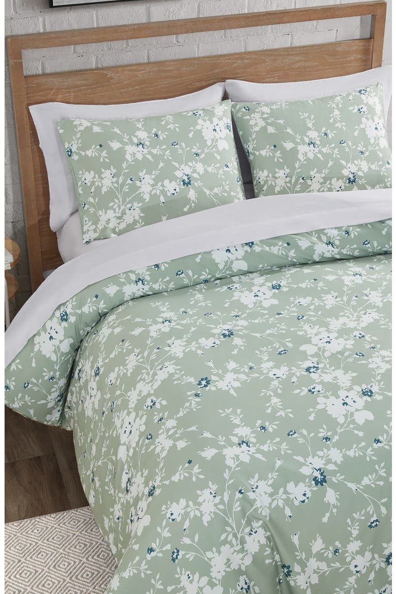 Fianna 3-Piece Floral Comforter Set, Alternate, color, SAGE GREEN FLORAL