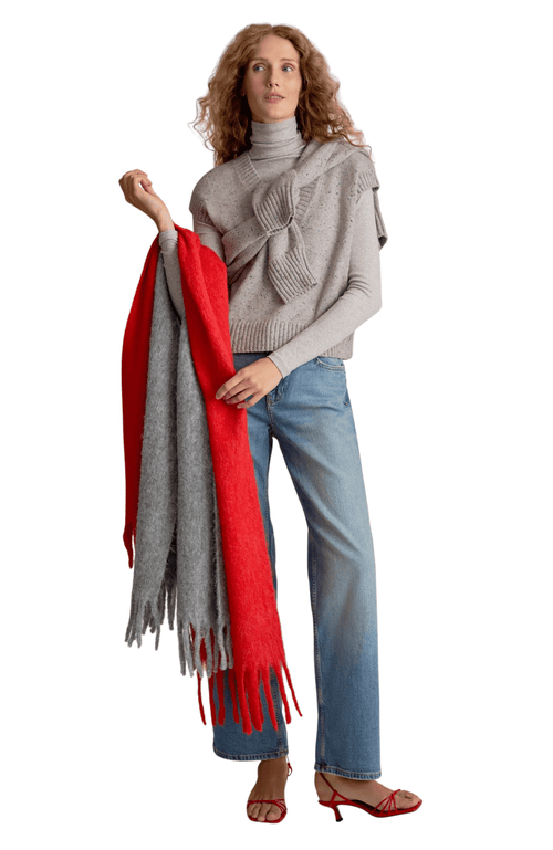 M.m.lafleur M. M.lafleur Eloise Confetti Wool Vest In Gray